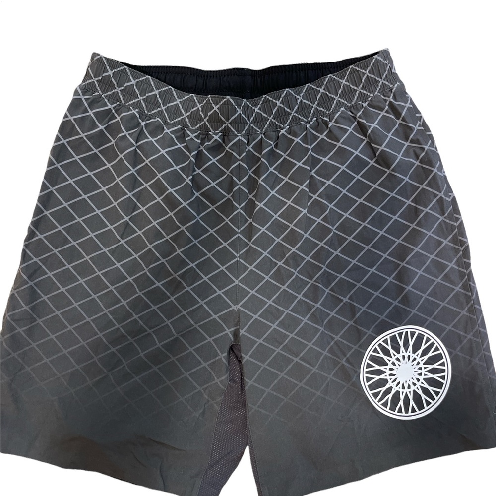Soulcycle branded workout shorts with compression pants, Med